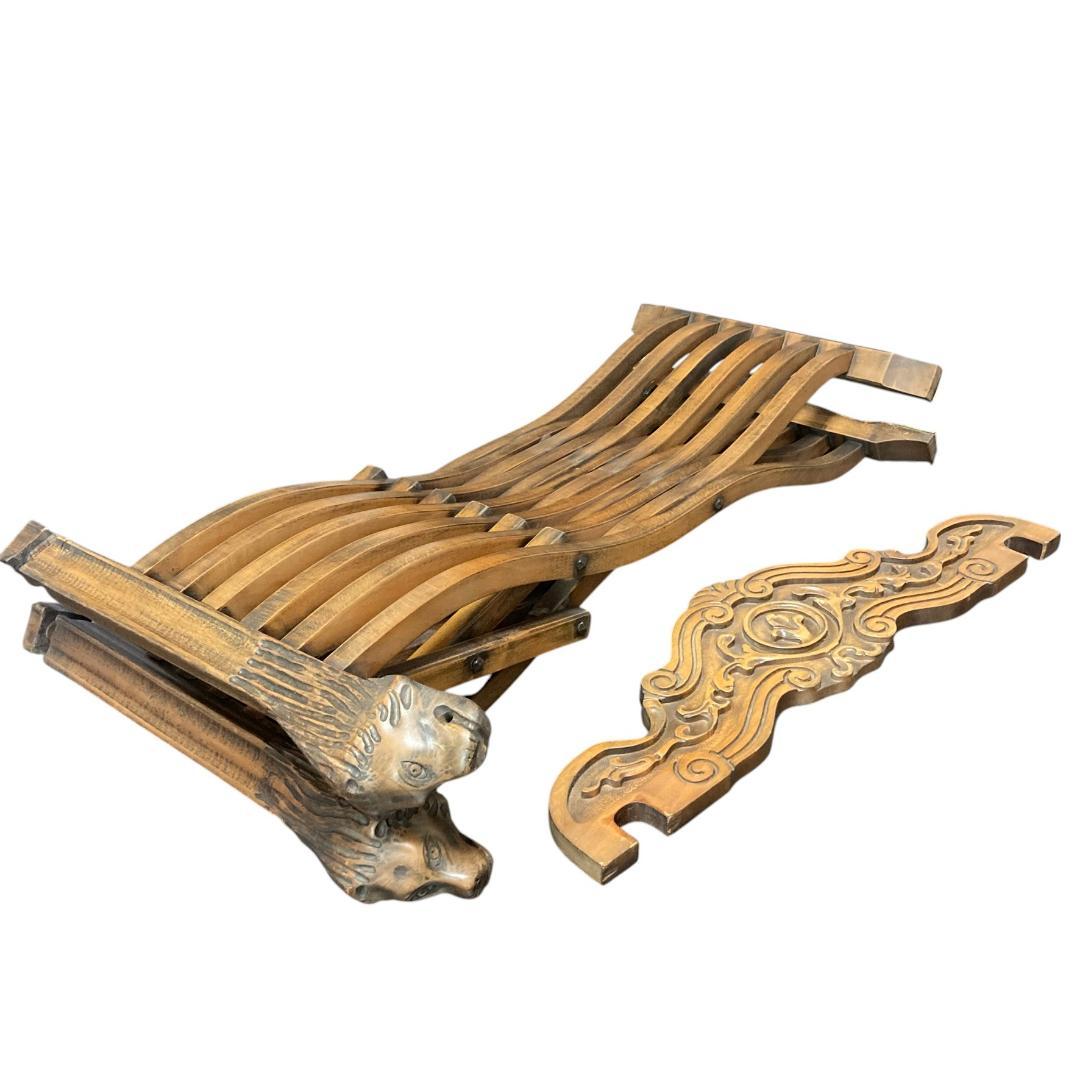 サヴォナローラ チェア イタリア ライオン アンティーク レトロ 折りたたみ