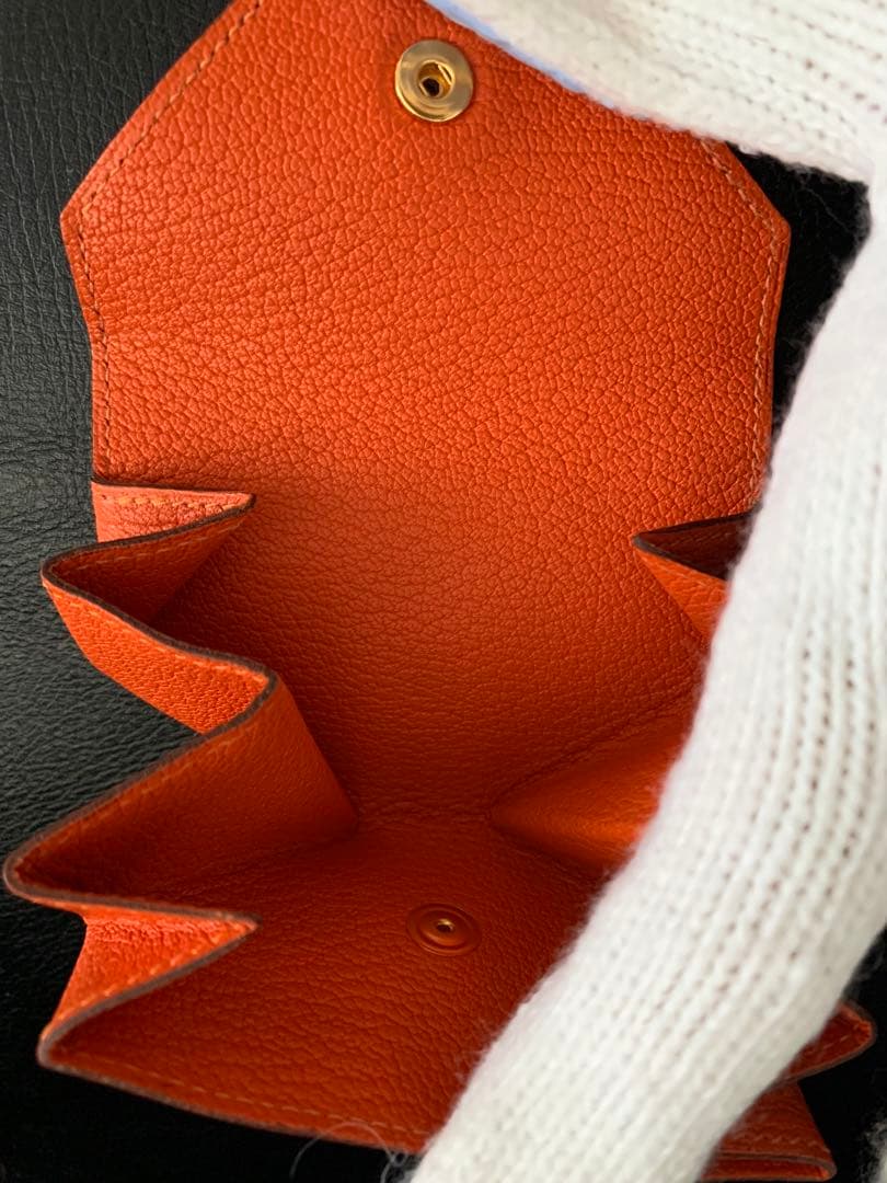 HERMES エルメス　ルヴァン　キャトル　ケース　小銭　未使用　オレンジ