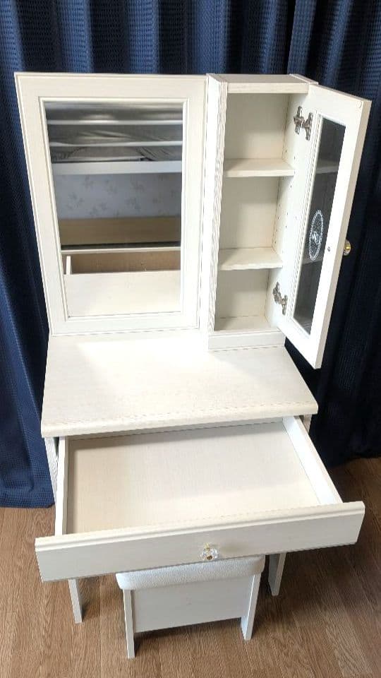 ニトリ/NITORI ドレッサー（鏡台） フェリベーネ スツール付き