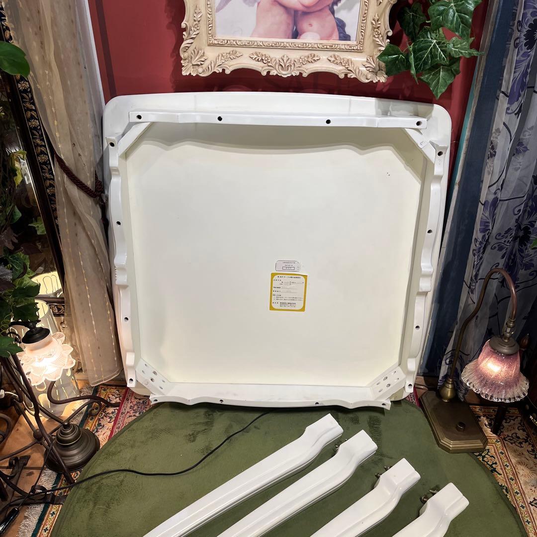 ホワイトシャビー　リモージュ　猫足 クラッシック　ダイニングテーブル