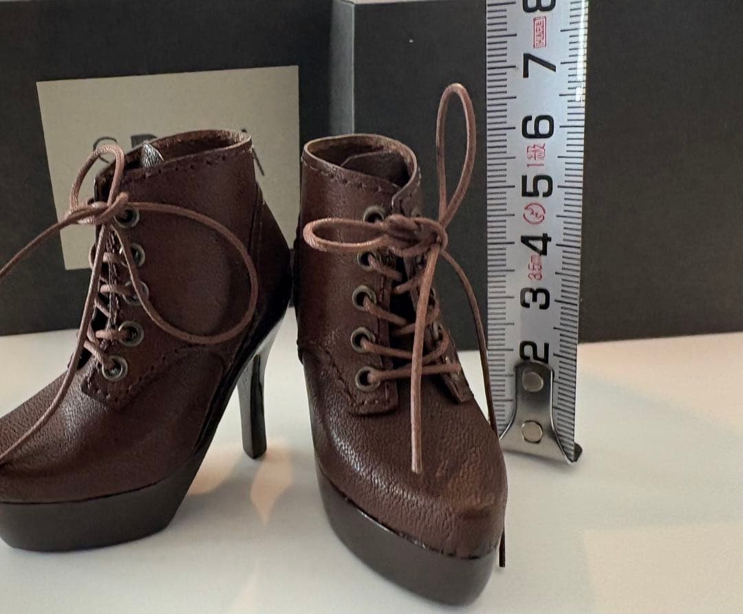 iMda4.3 ピンヒールブーツ ドールシューズ 靴 本革 人形 ハンドメイド