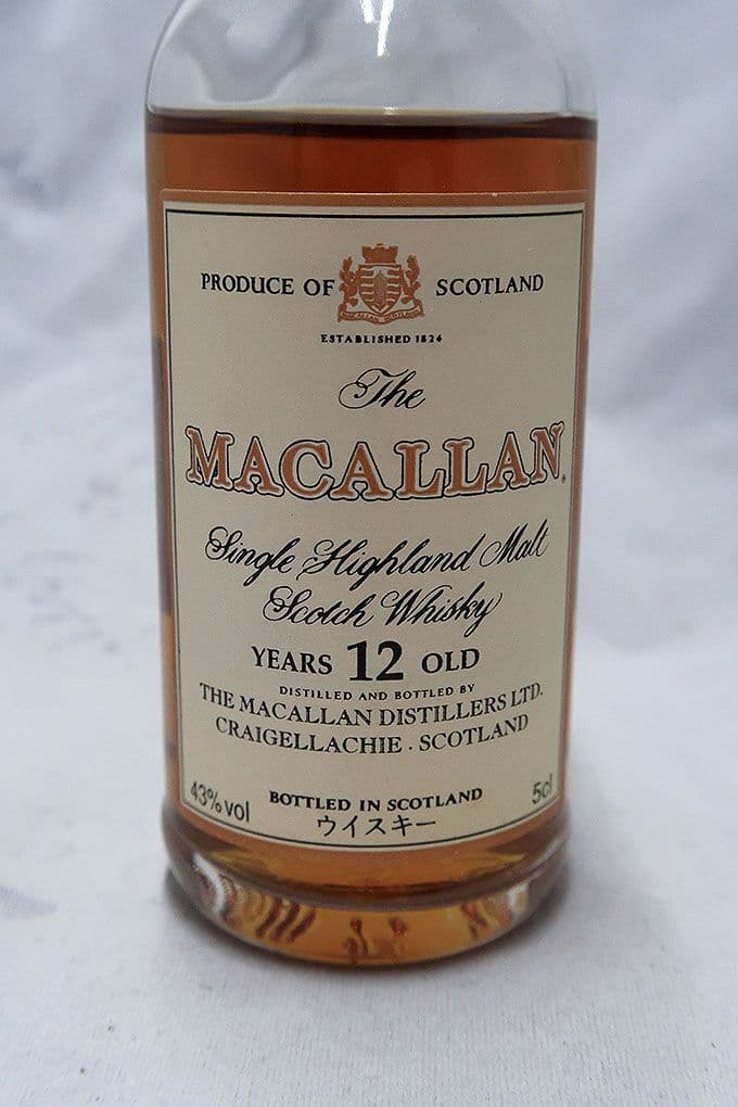 マッカラン(MACALLAN)１２年 シングルモルトウィスキー ミニチュアボトル