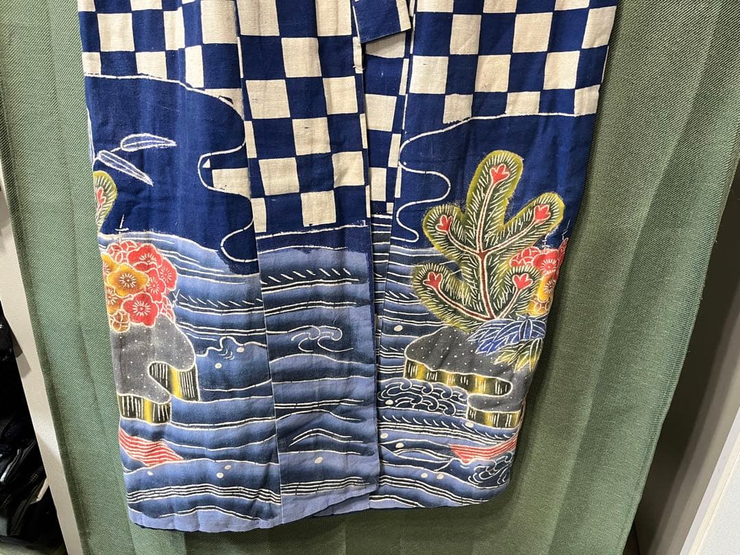 希少！　アンティーク　万祝着　地厚木綿　漁師　大漁祝①