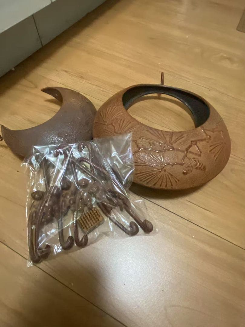 南部鉄器岩鋳吊り花器猿手フック猿置物花器9点物未使用 保管品 共箱