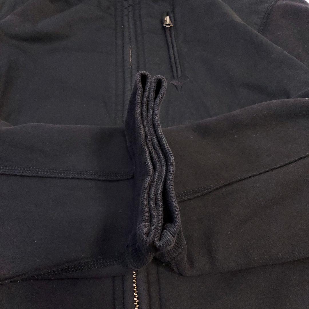 90s ポロバイラルフローレン 異素材レイヤード 裏起毛 ブルゾン L 黒