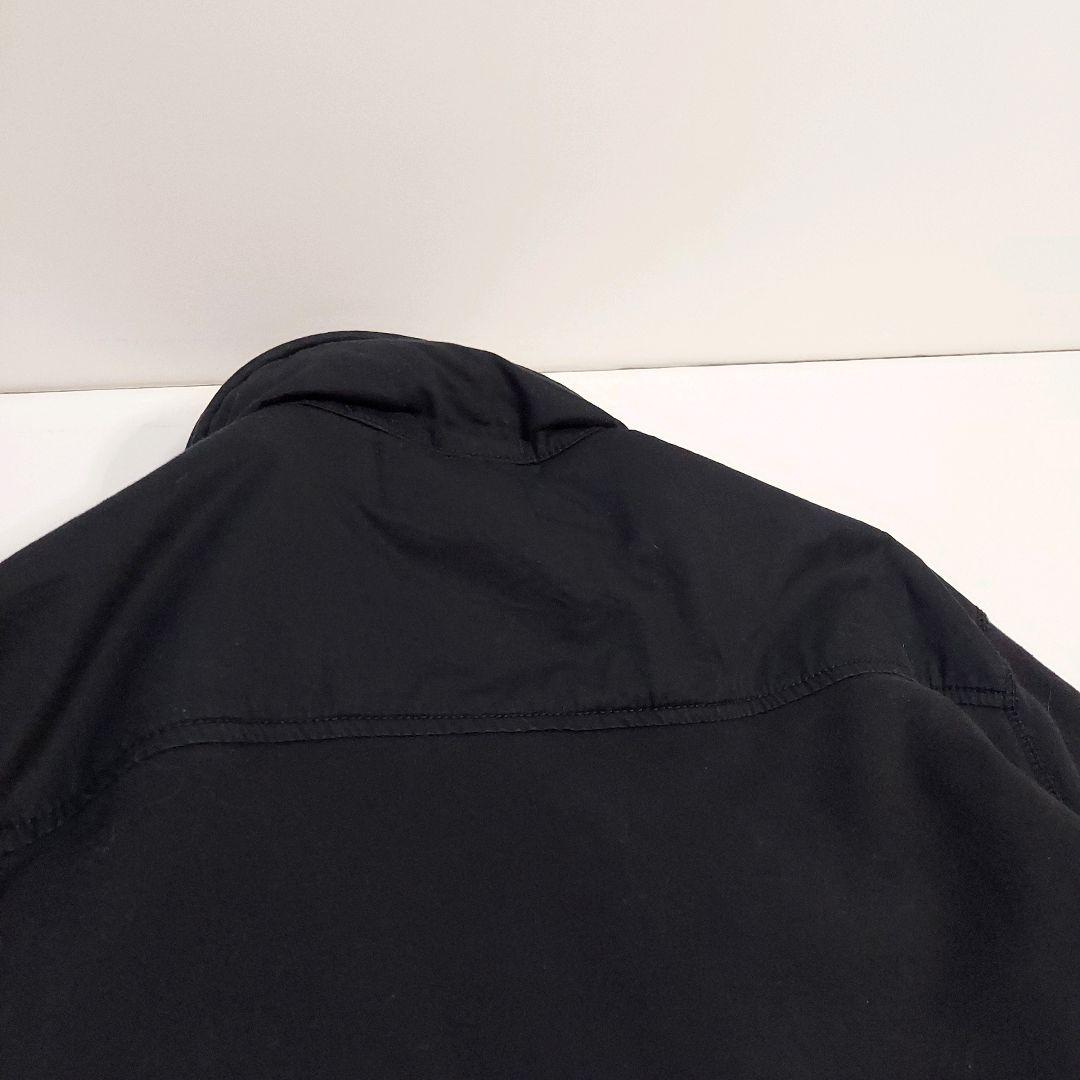 90s ポロバイラルフローレン 異素材レイヤード 裏起毛 ブルゾン L 黒