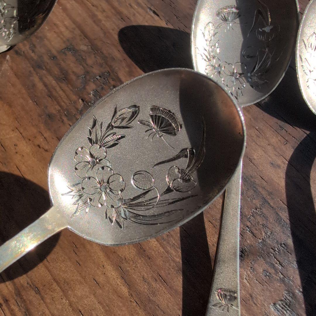 ドイツアンティーク　スプーン5本セット