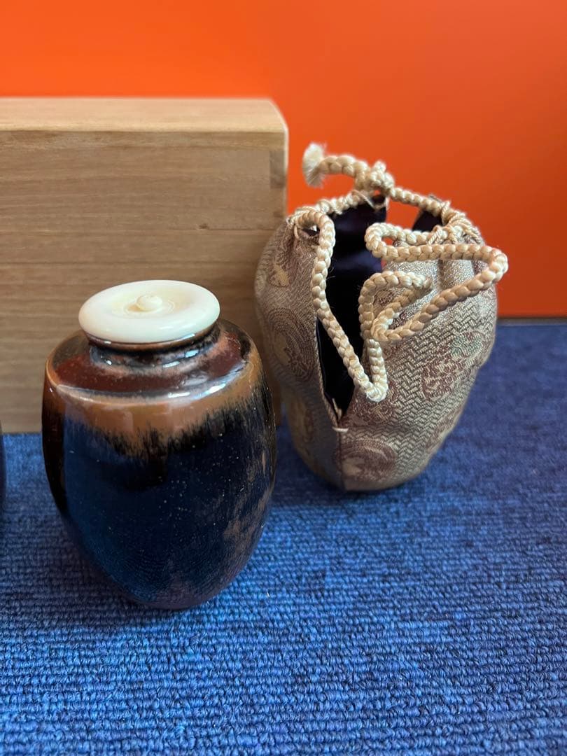 1176  茶入　棗　セット　蒔絵