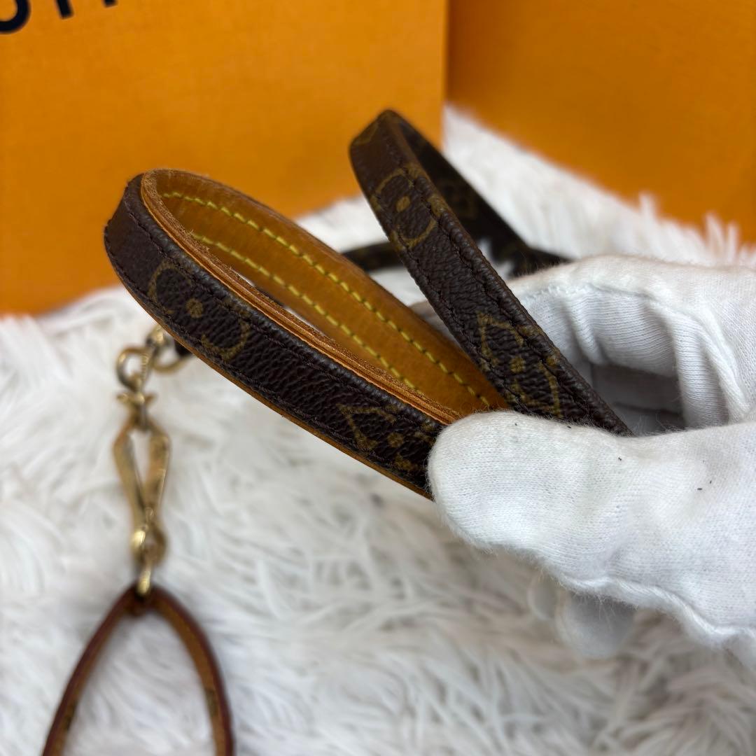 【美品✨】Louis Vuitton モノグラム レザー　小型犬用首輪　リード