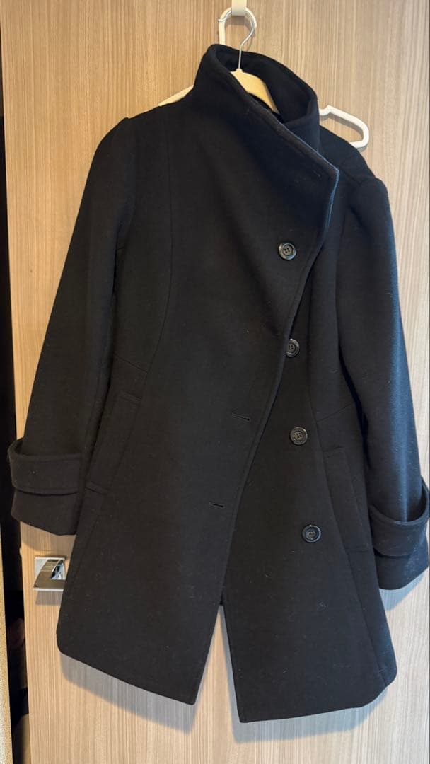 ステンカラーコート25オーバーネックシンデレララインミニコート rienda