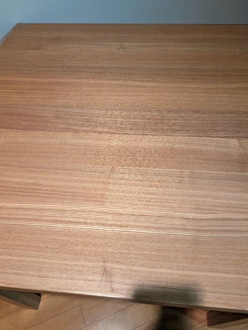 《送料込》無印良品 正方形 木製デスク 天然木 タモ材 廃盤 机 ダイニング