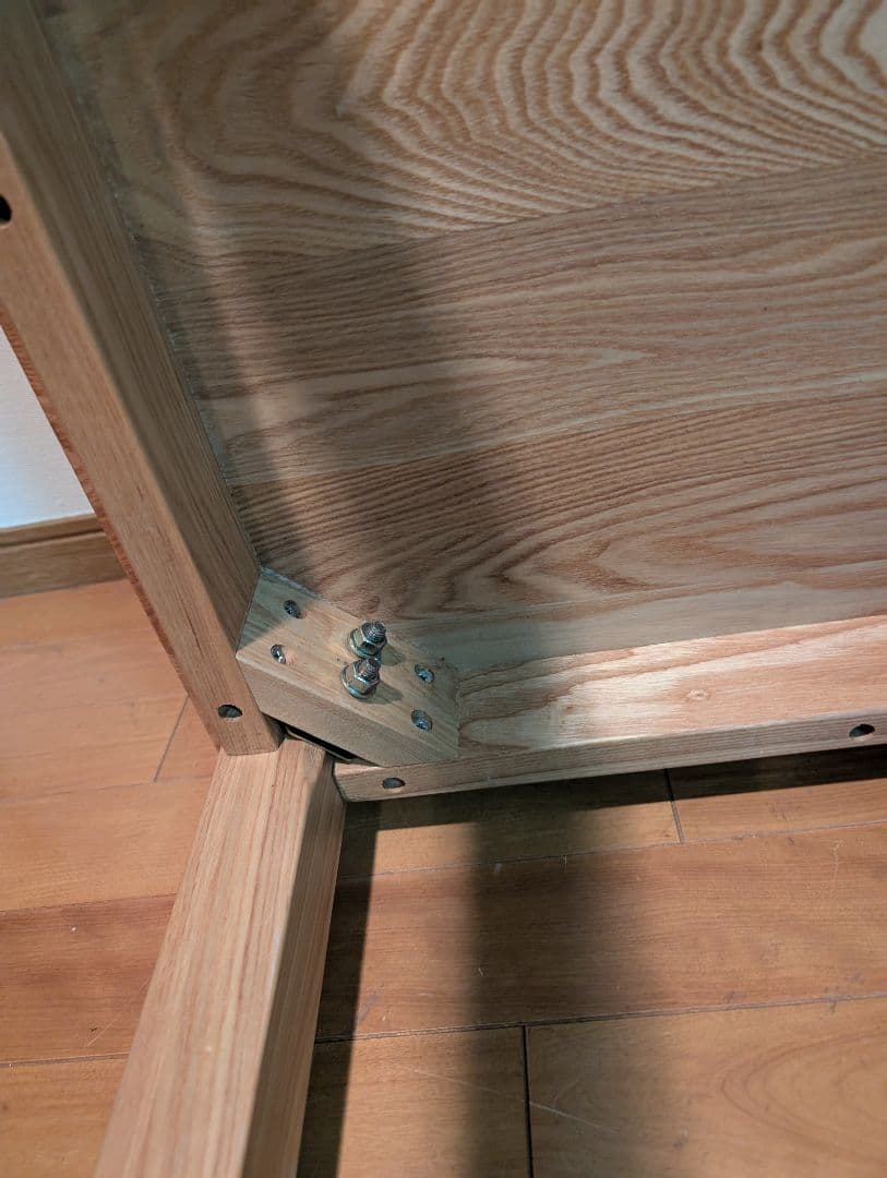 《送料込》無印良品 正方形 木製デスク 天然木 タモ材 廃盤 机 ダイニング