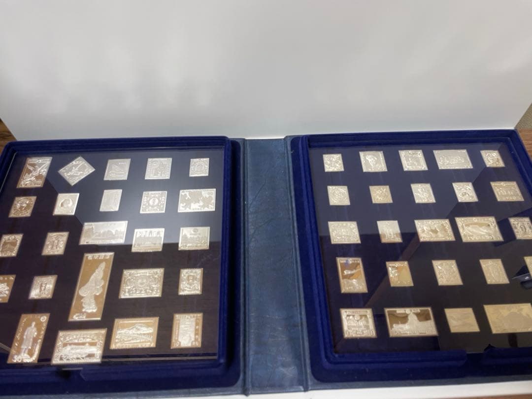 日本の偉大な切手　公式銀製プルーフ・コレクション　解説書バインダー付き