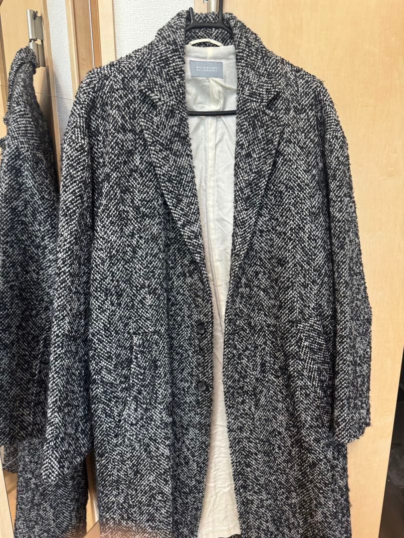 マッキントッシュフィロソフィー　ツイード　ロングコート　ビッグシルエット　M