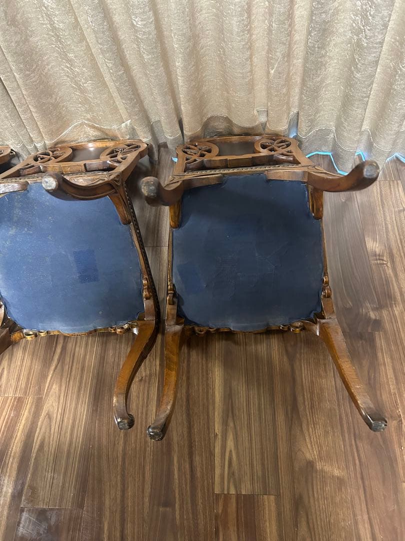 Medea アールヌーボー風 木製椅子 ブラウン4脚