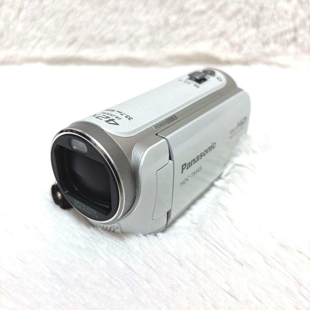 【美品】Panasonic HDC-TM45 ホワイト VW-ACK180