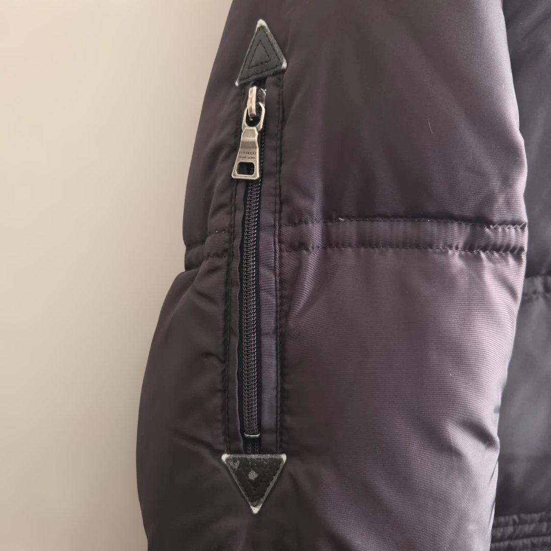 バーバリーブラックレーベル タヌキ毛 ダウンジャケット XL 黒 クリーニング済