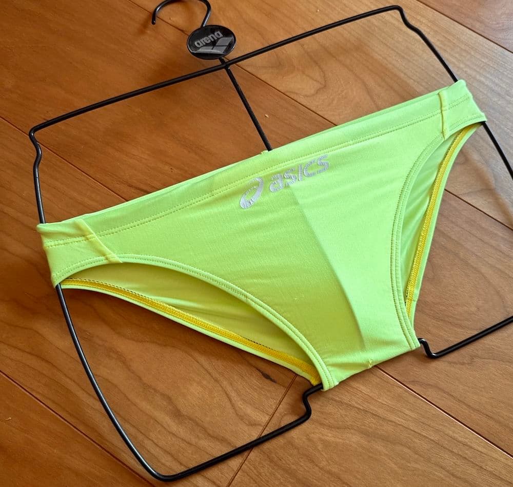 【美品】asics ハイドロCD AMA87T 蛍光イエロー SS 競パン