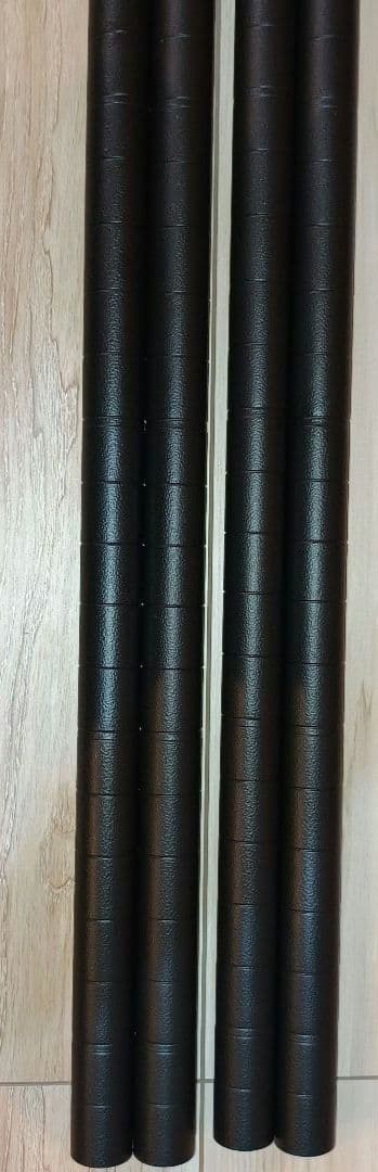 わ*！様 ルミナスノワール　ウッドシェルフ棚　7段　延長テンションポール　有孔ボ