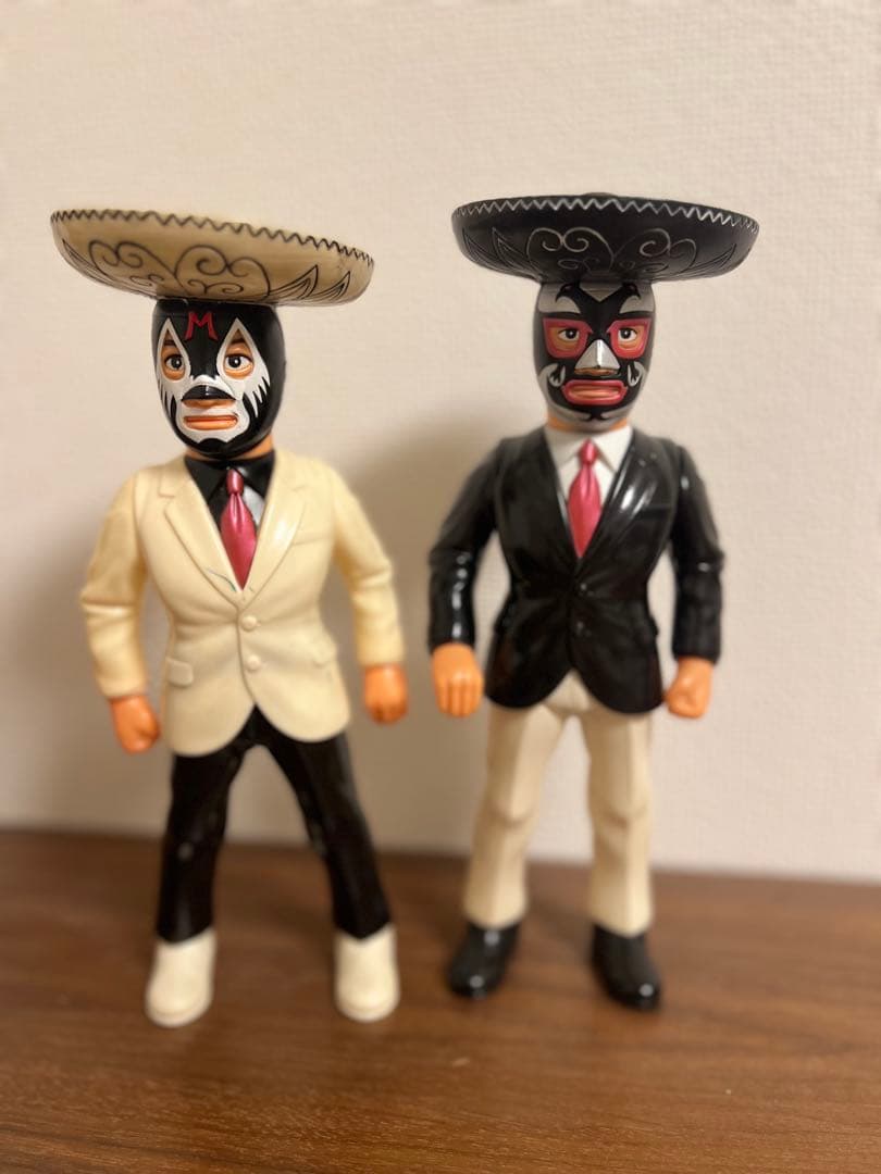ミルマスカラス　ドスカラス　2体セット ソフビ　マルサン限定　プロレス　マスク