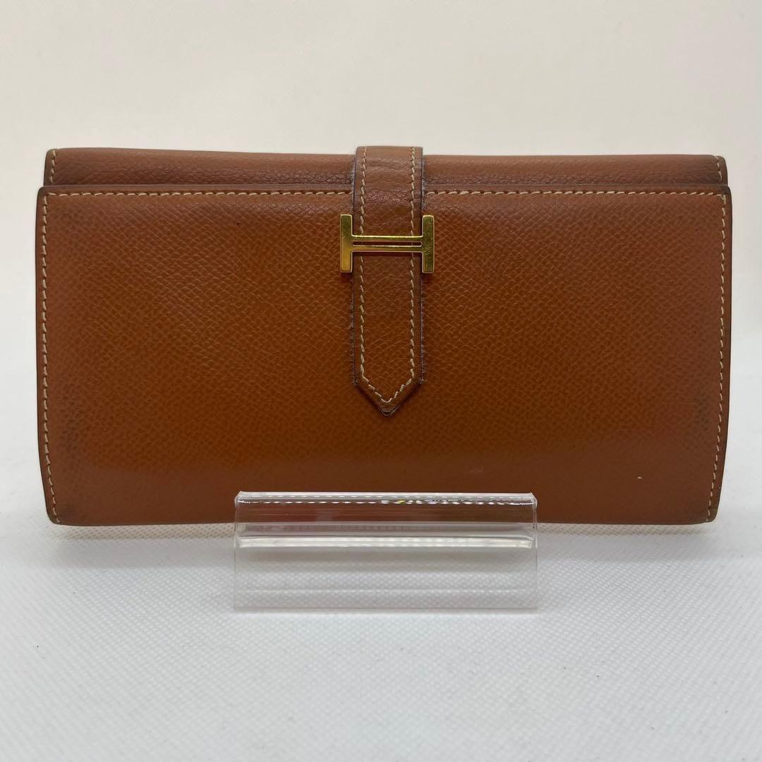 【美品/正規品】エルメス 長財布 二つ折り ベアンスフレ ヴォーエプソン レザー