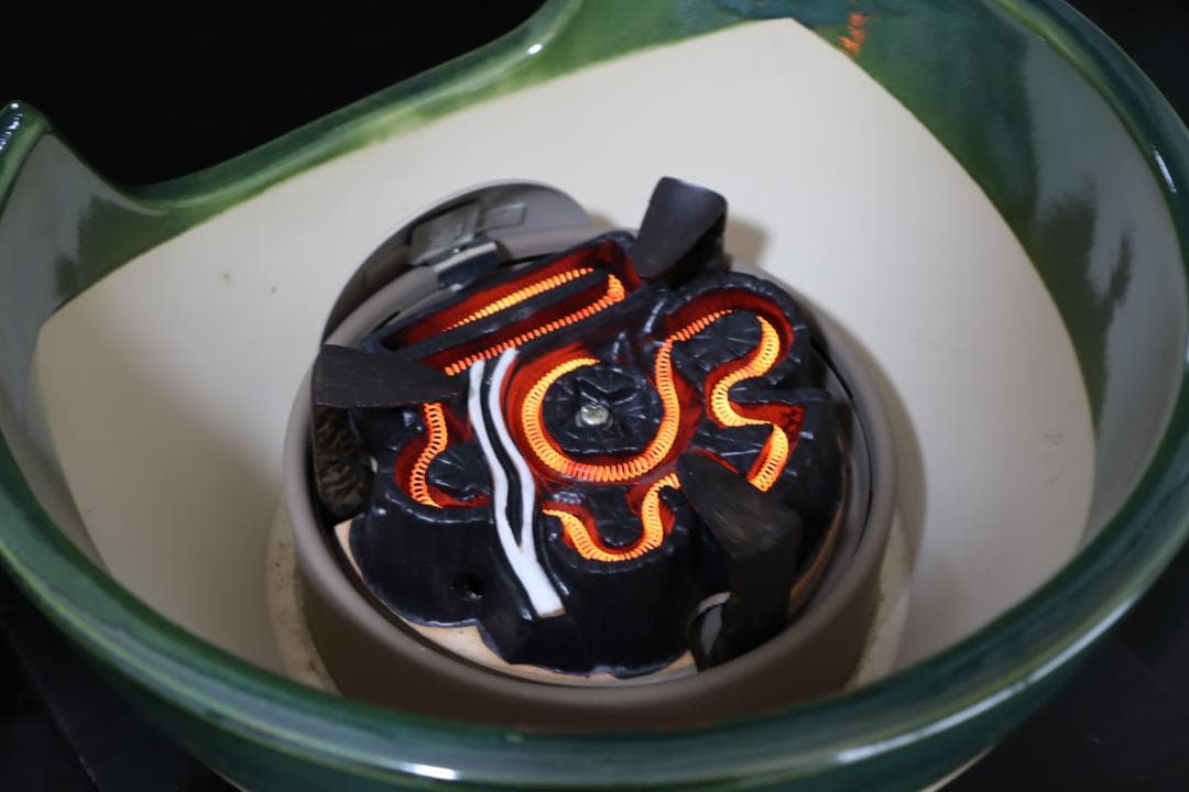 V*a様 茶道具 釜師 大國藤兵衛 松紋 筒釜 野々田商店 風炉型電熱器 織部