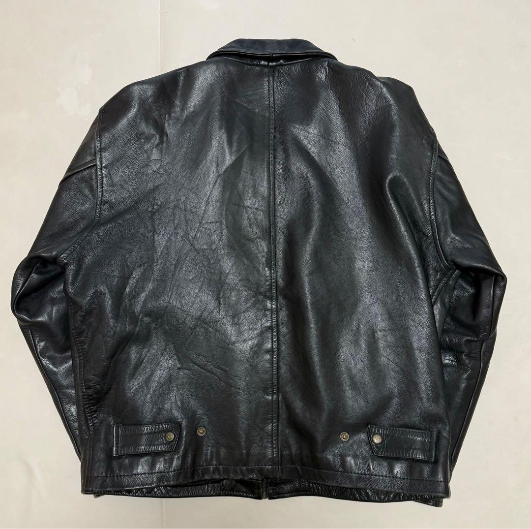 極上革質　90’s レザージャケット　ビッグサイズ　シルエット◎