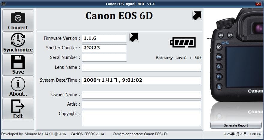【カメラ】Canon デジタル一眼レフカメラ EOS 6D 【ボディ】