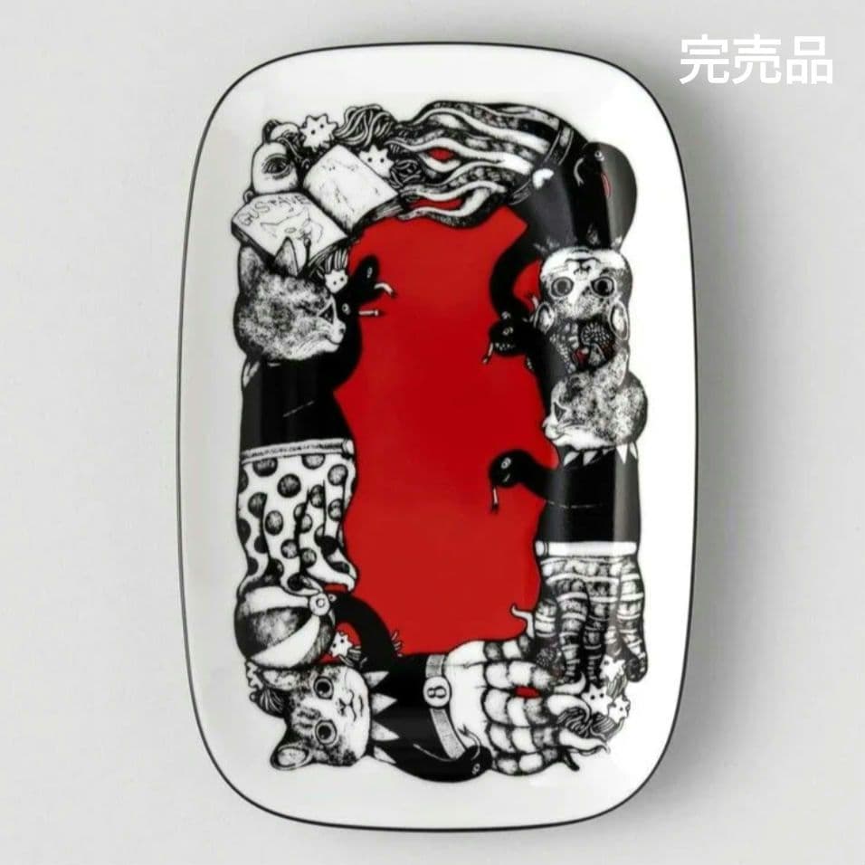 No,18 22cm長角皿 ギュスターヴくんゼロ　ヒグチユウコ　ボリス雑貨店