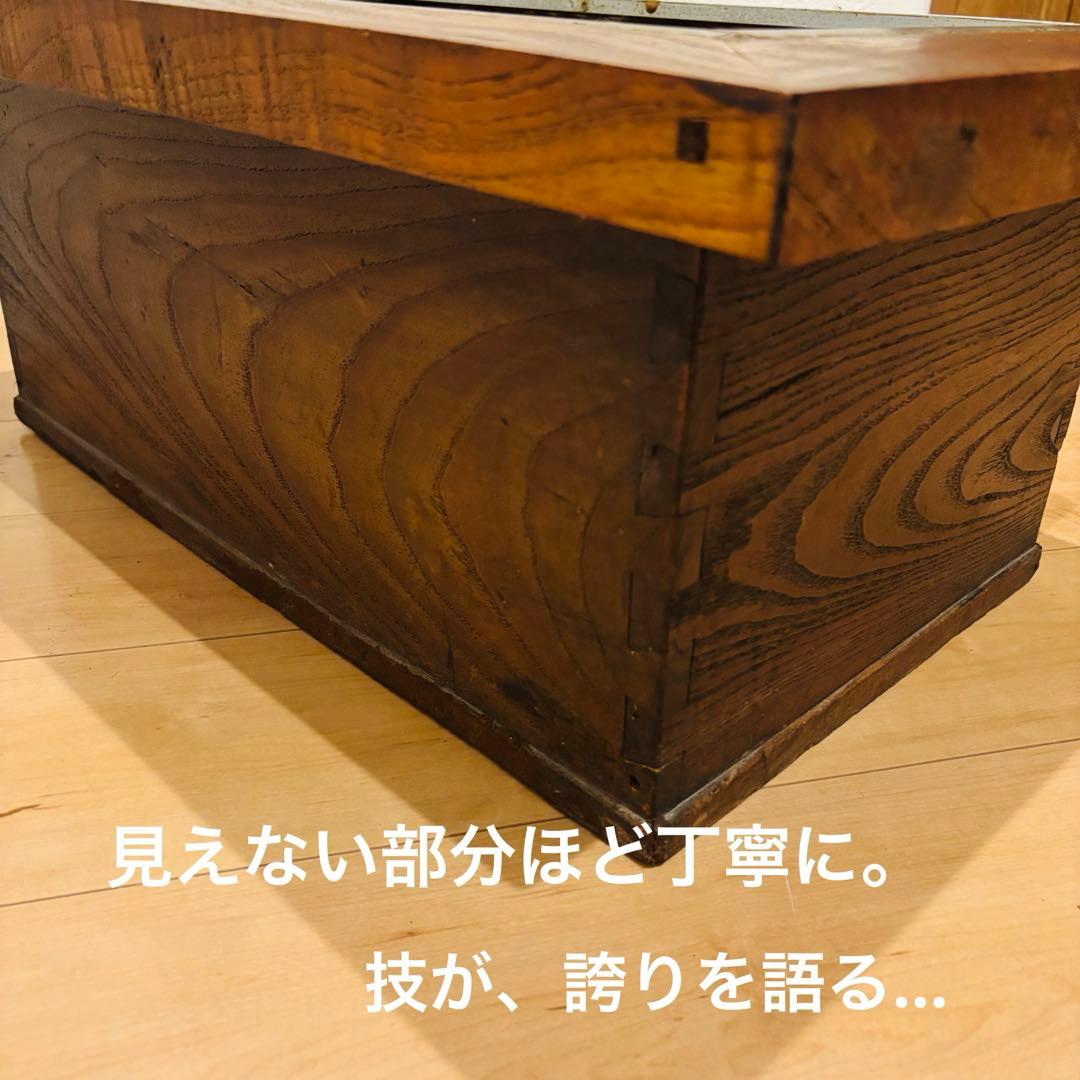 大正浪漫 和製アンティーク 火鉢 囲炉裏 櫻無垢 職人手作り 古民家インテリア