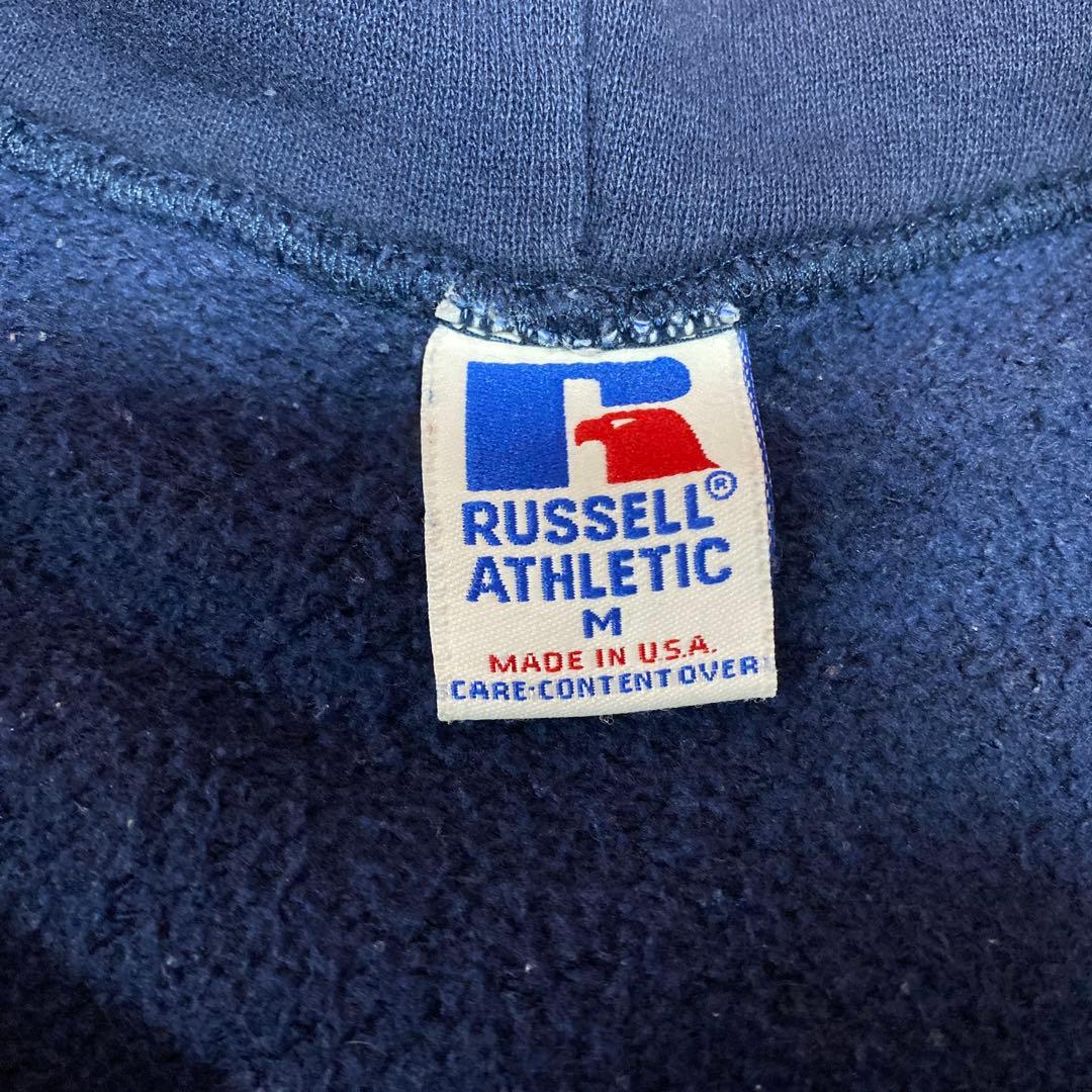 RUSSELL ATHLETIC ネイビー ジップパーカー USA製 90s