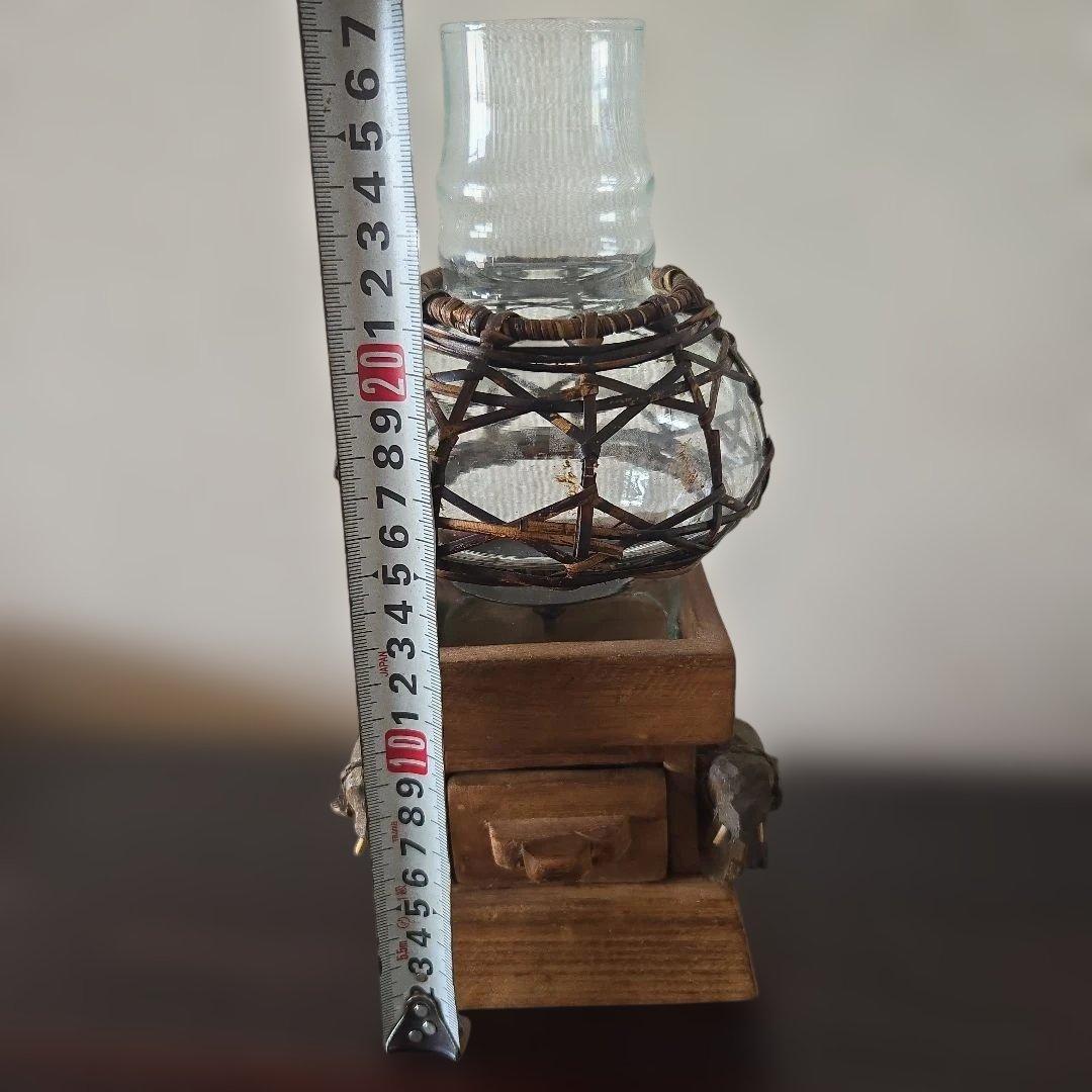 ヴィンテージ ビンテージ 海外 民族 工芸品 木製 像 ロウソク台 ランタン