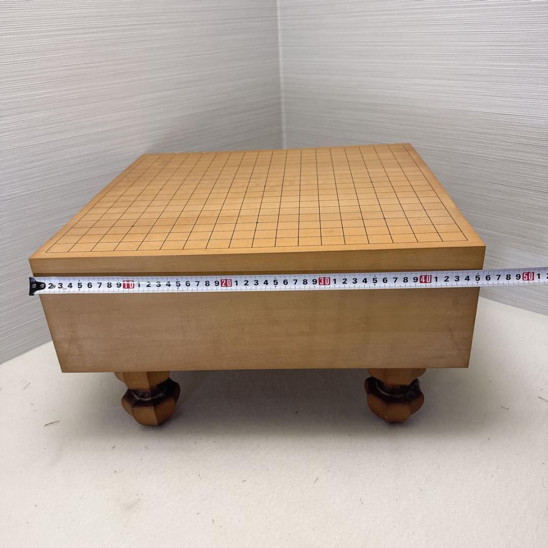 碁盤　4寸7部　板目木裏　脚付　へそ有り