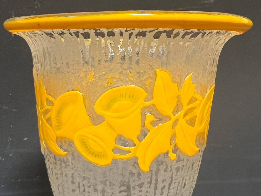 ドーム ナンシー Daum Nancy 蔓草連続文花入　本物保証