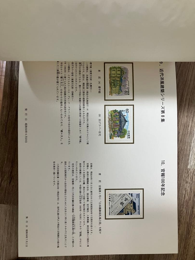 昭和58年　郵便切手帳 特殊郵便切手