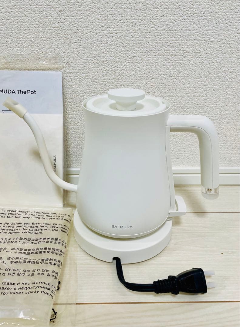 ◆【未使用】BALMUDA The Pot ホワイト 電気ケトル バルミューダ