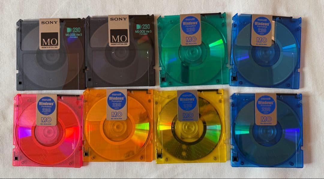 【動作◎】I-O DATA MOドライブ MOC2-U2.3S、ディスク11枚