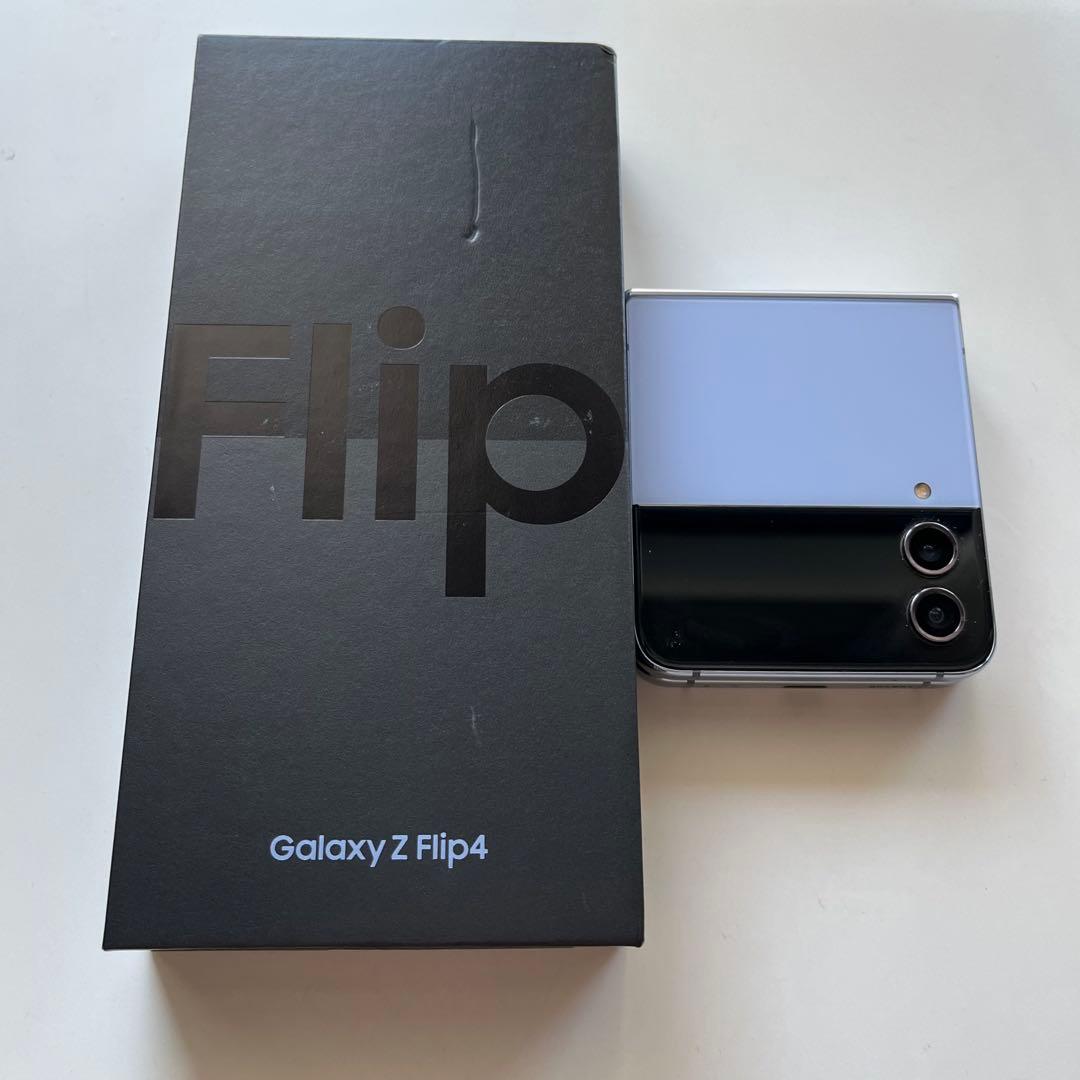 【美品】256GBギャラクシーZ FLIP4 SIMフリーブルーカラー