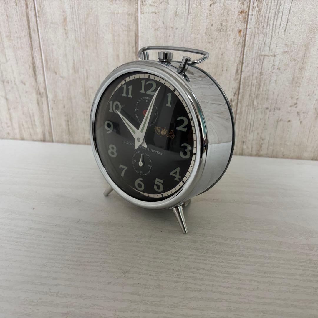 鉄道時計 国鉄 旭川鉄道管理局　SEIKO手巻き式置時計（稼働品）　鉄道グッズ