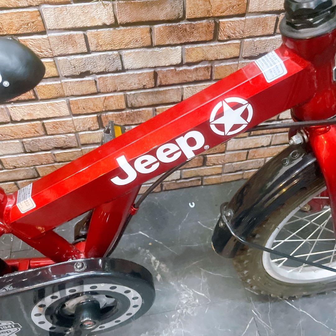 【33】引き取り価格 子供車 Jeep レッド 16インチ シングル