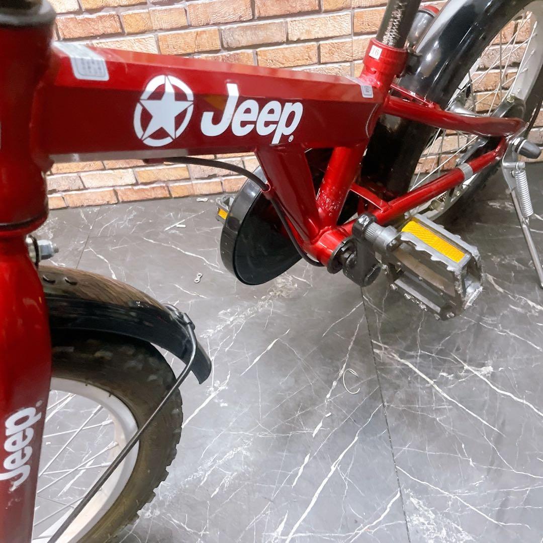 【33】引き取り価格 子供車 Jeep レッド 16インチ シングル