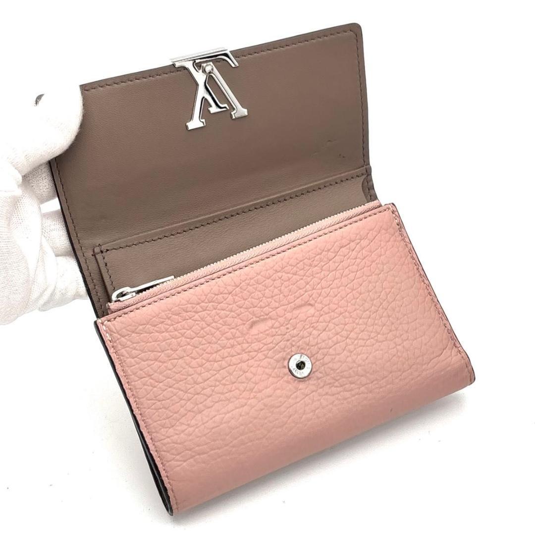 ルイヴィトン ポルトフォイユ カプシーヌ コンパクト 三つ折り財布 マグノリア