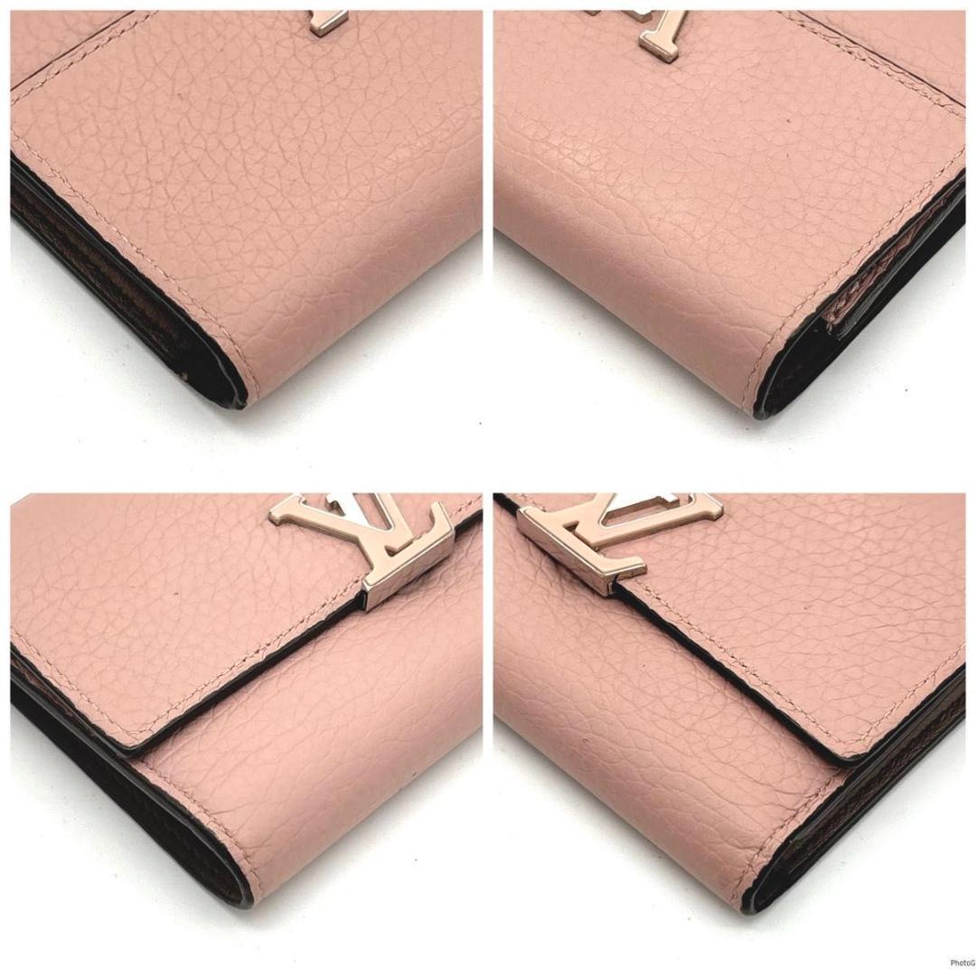 ルイヴィトン ポルトフォイユ カプシーヌ コンパクト 三つ折り財布 マグノリア