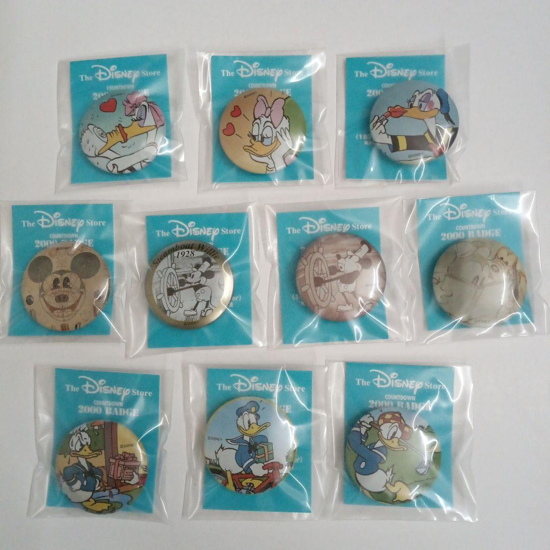ディズニーストア　2000　カウントダウン　缶バッジ　缶バッジ用台紙