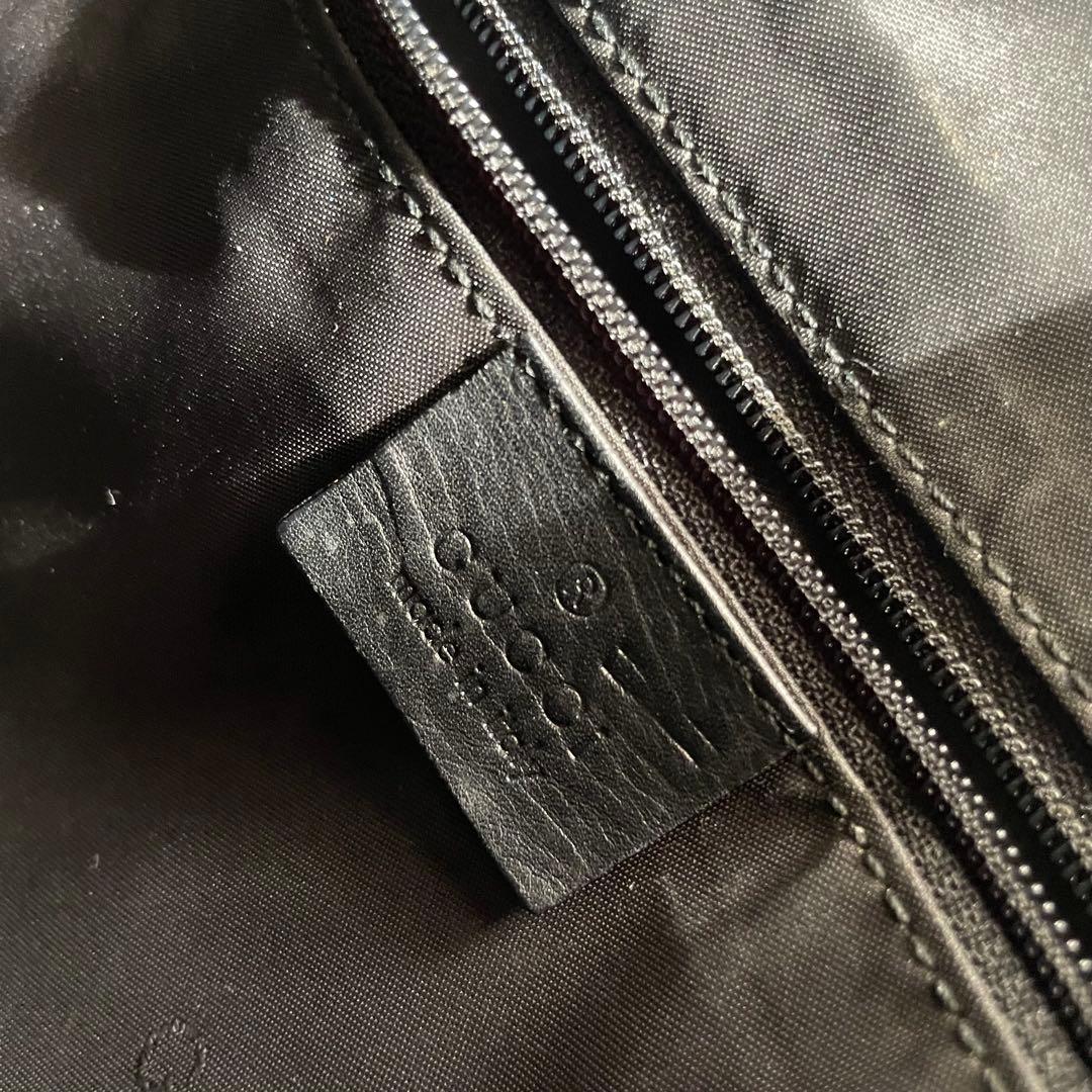 GUCCI グッチ バンブー ハンドバッグ 本革 レザー 黒 ブラック