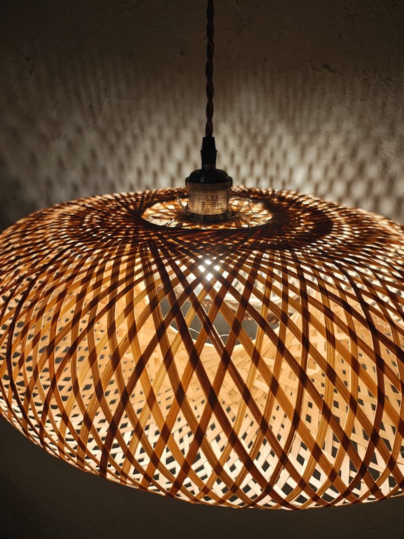 ラタン　籐　オーバル型シーリングライト　１　M0197