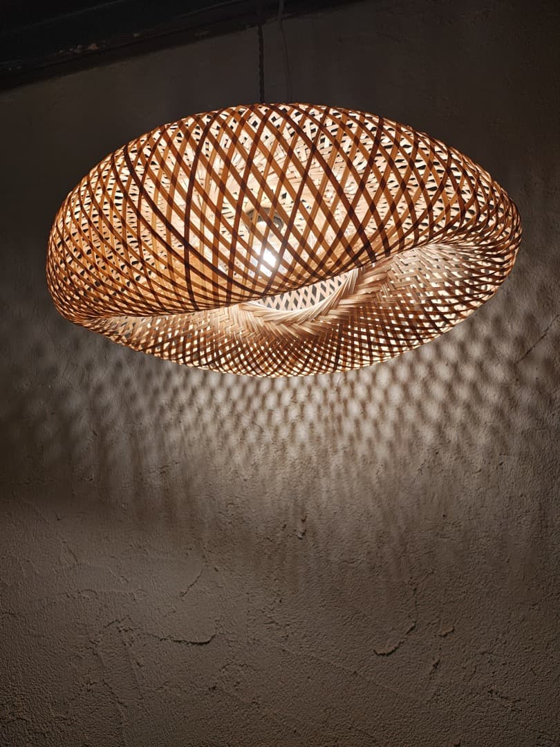 ラタン　籐　オーバル型シーリングライト　１　M0197