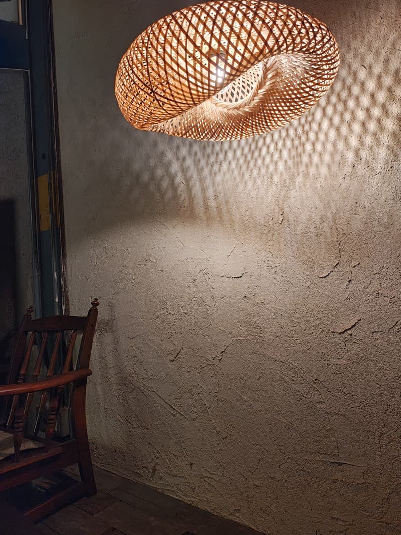 ラタン　籐　オーバル型シーリングライト　１　M0197