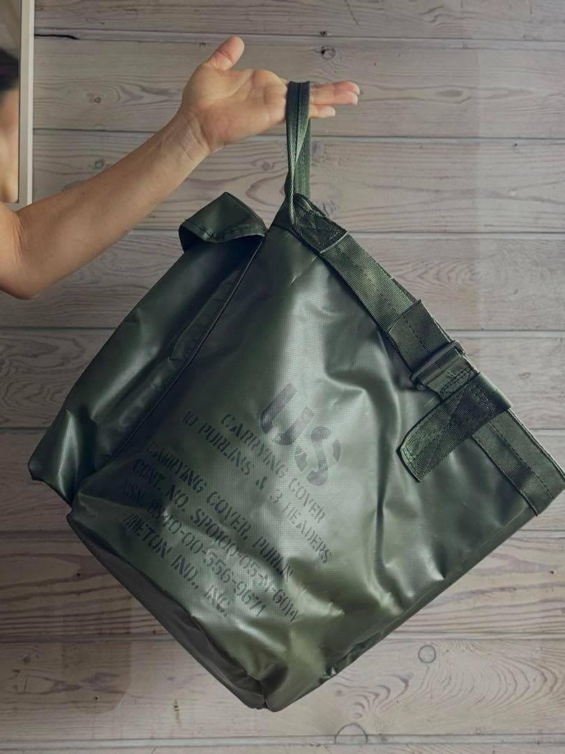 米軍 実物 耐水ラバートートバッグ