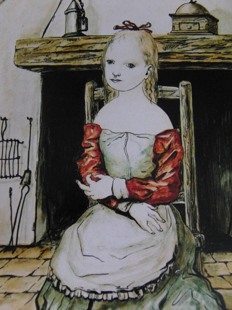 藤田嗣治、「A la cuisine」、希少画集の額装画、人気作品